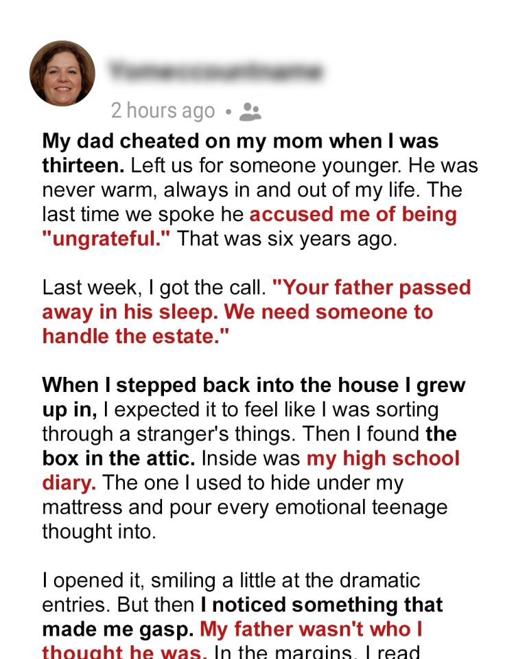 I Found My High School Diary While Cleaning Out My Late Dad’s House—And Discovered He Wasn’t Who I Thought He Was