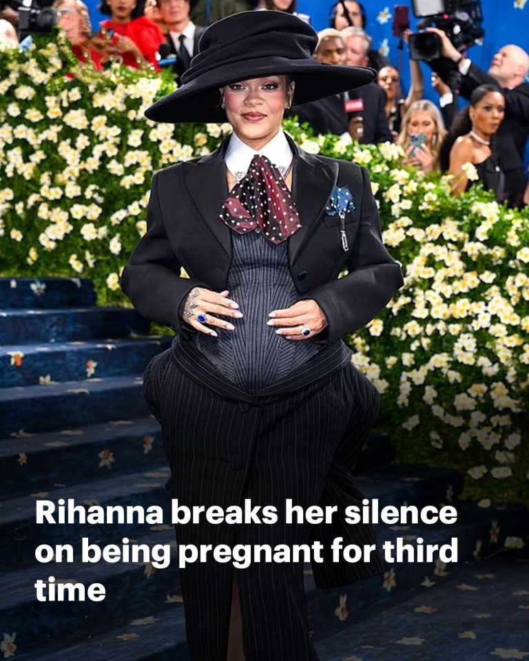 Rihanna breaks her silence on being pregnant for third time as she appears ‘over 6 months along’