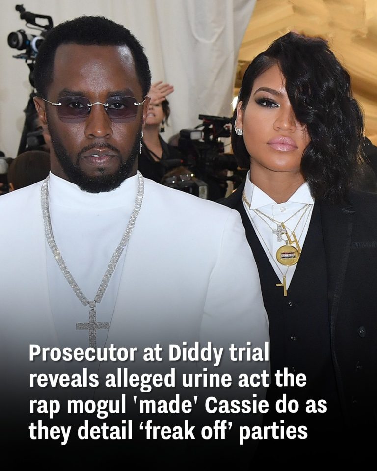 Prosecutor at Diddy trial reveals alleged urine act the rap mogul ‘made’ Cassie do as they detail ‘freak off’ parties