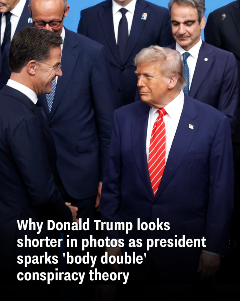 Why Donald Trump looks shorter in photos as president sparks ‘body double’ conspiracy theory
