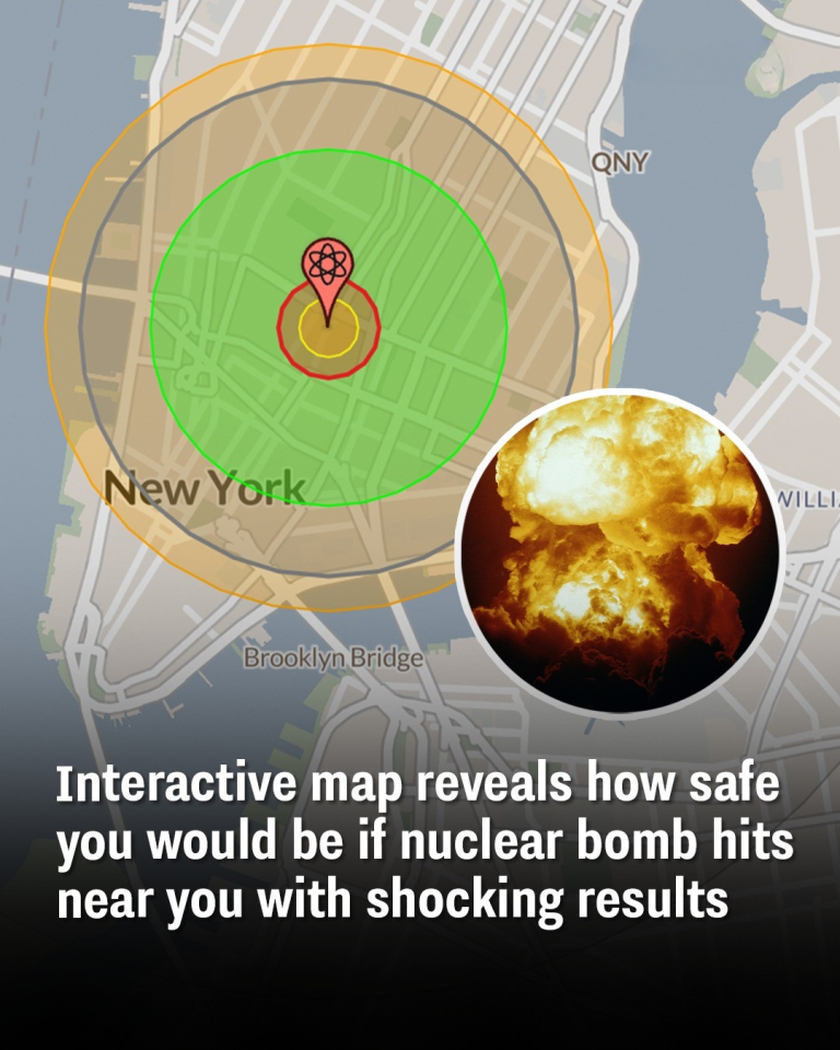 Interactive map reveals how safe you would be if nuclear bomb hits near you with shocking results