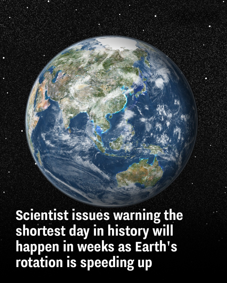 Scientist issues warning the shortest day in history will happen in weeks as Earth’s rotation is speeding up