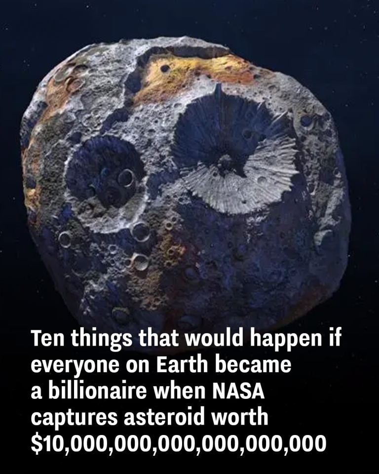 Ten things that would happen if everyone on the planet became a billionaire when NASA captures asteroid worth $10,000,000,000,000,000,000