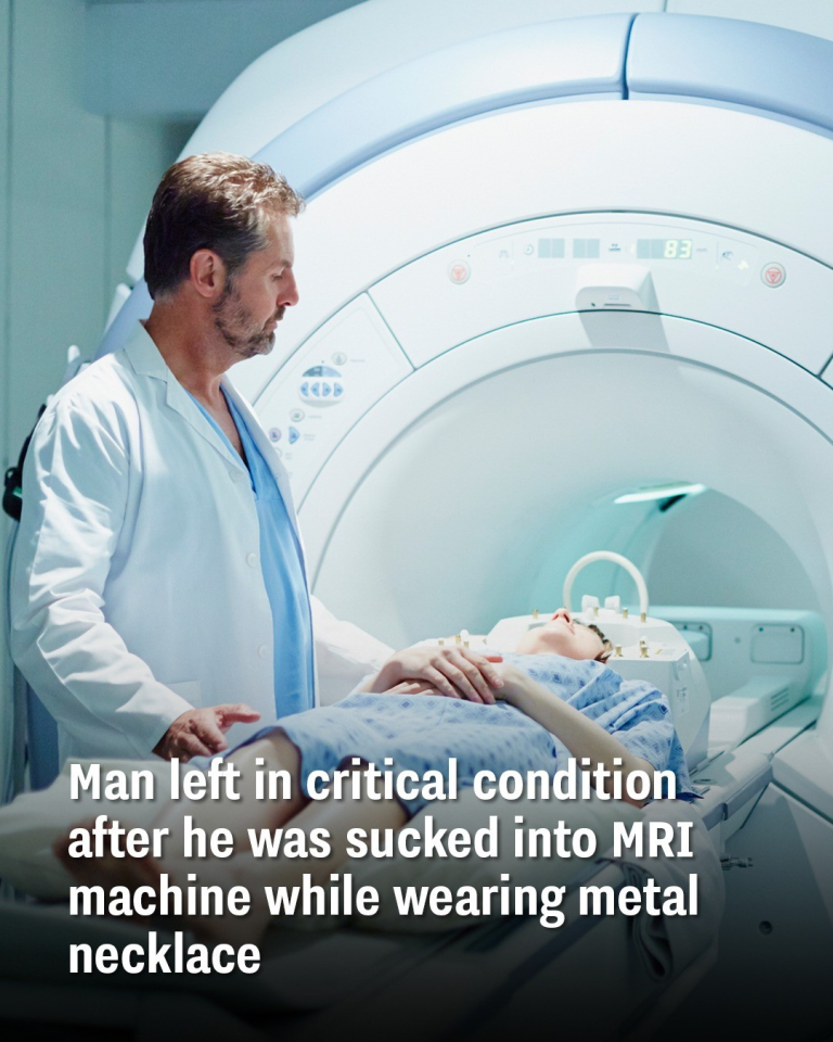 Man left in critical condition after he was sucked into MRI machine while wearing metal necklace