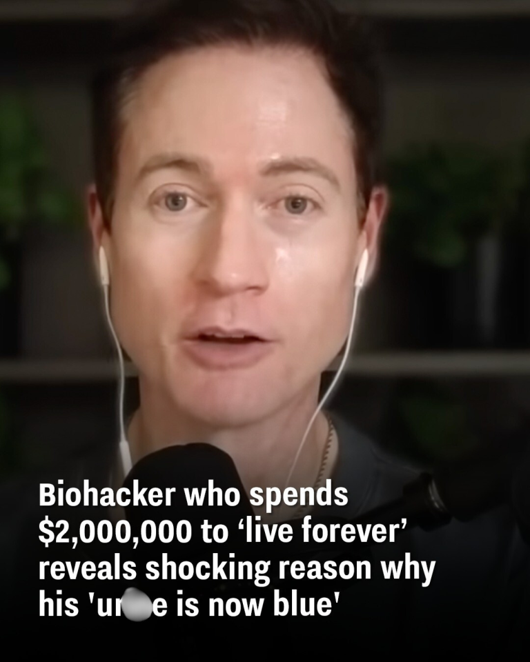 Biohacker who spends $2,000,000 to ‘live forever’ reveals shocking reason why his ‘urine is now blue’