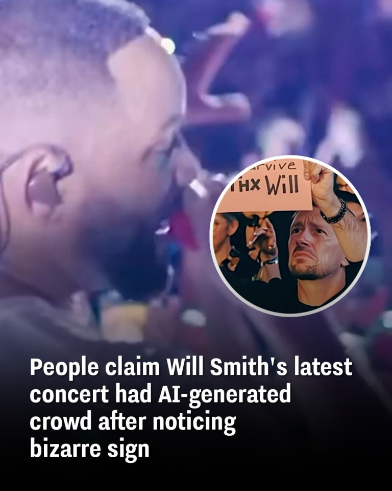 People claim Will Smith’s latest concert had AI-generated crowd after noticing bizarre sign
