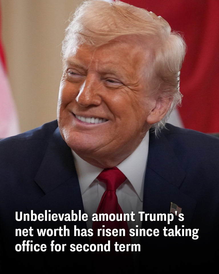 Unbelievable amount Trump’s net worth has risen since taking office for second term