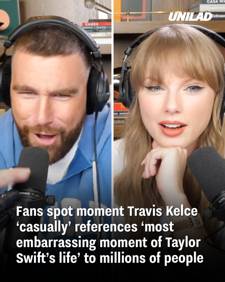 Fans spot moment Travis Kelce ‘casually’ references ‘most embarrassing moment of Taylor Swift’s life’ to millions of people