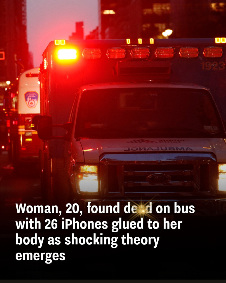 Woman, 20, found dead on bus with 26 iPhones glued to her body as shocking theory emerges