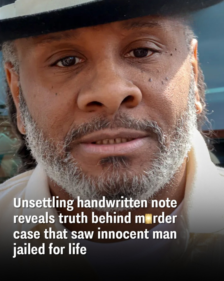 Unsettling handwritten note reveals truth behind murder case that saw innocent man jailed for life